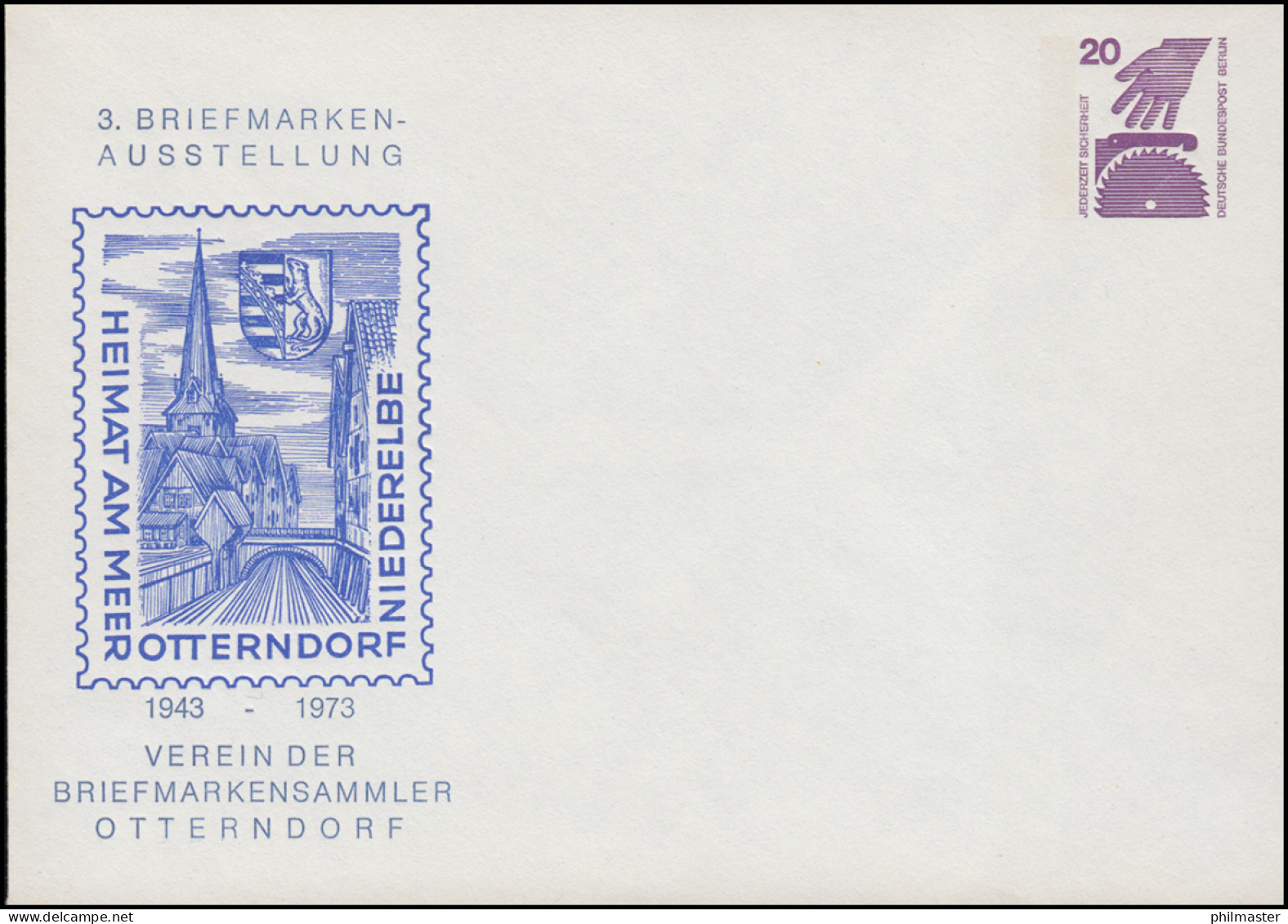 Berlin PU Verein Der Briefmarkensammler Ottendorf Ausstellung 1973, Ungebraucht - Autres & Non Classés