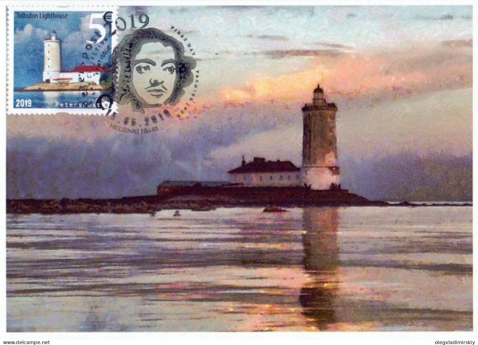 Finland 2019 Tolbuhin Lighthouse 300 Years (oldest Russian Lighthouse In Finnish Gulf) Peterspost Maxicard - Maximum Cards & Covers