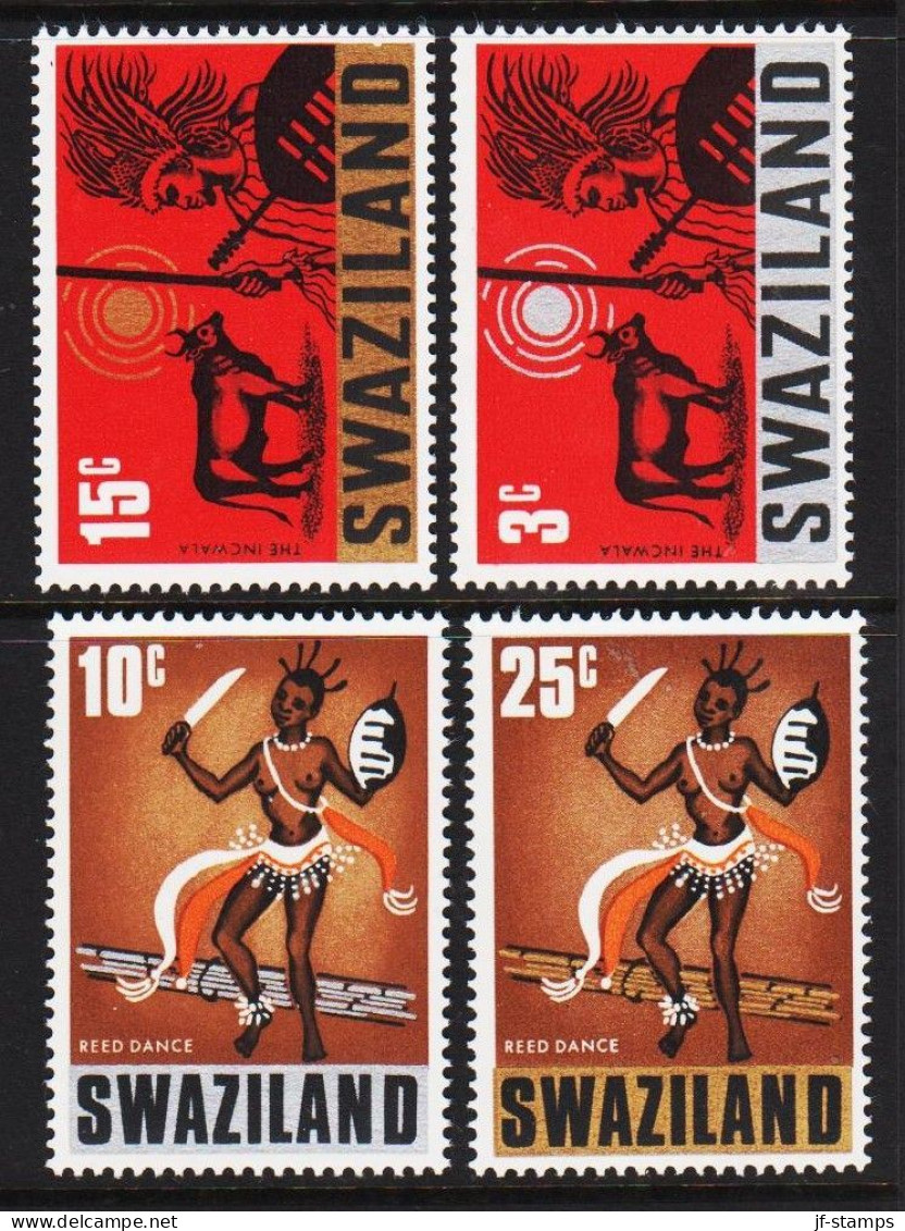 1968. SWAZILAND. Incwala Complete Set With 4 Stamps Never Hinged.  (MICHEL 134-136) - JF544941 - Swasiland (...-1967)