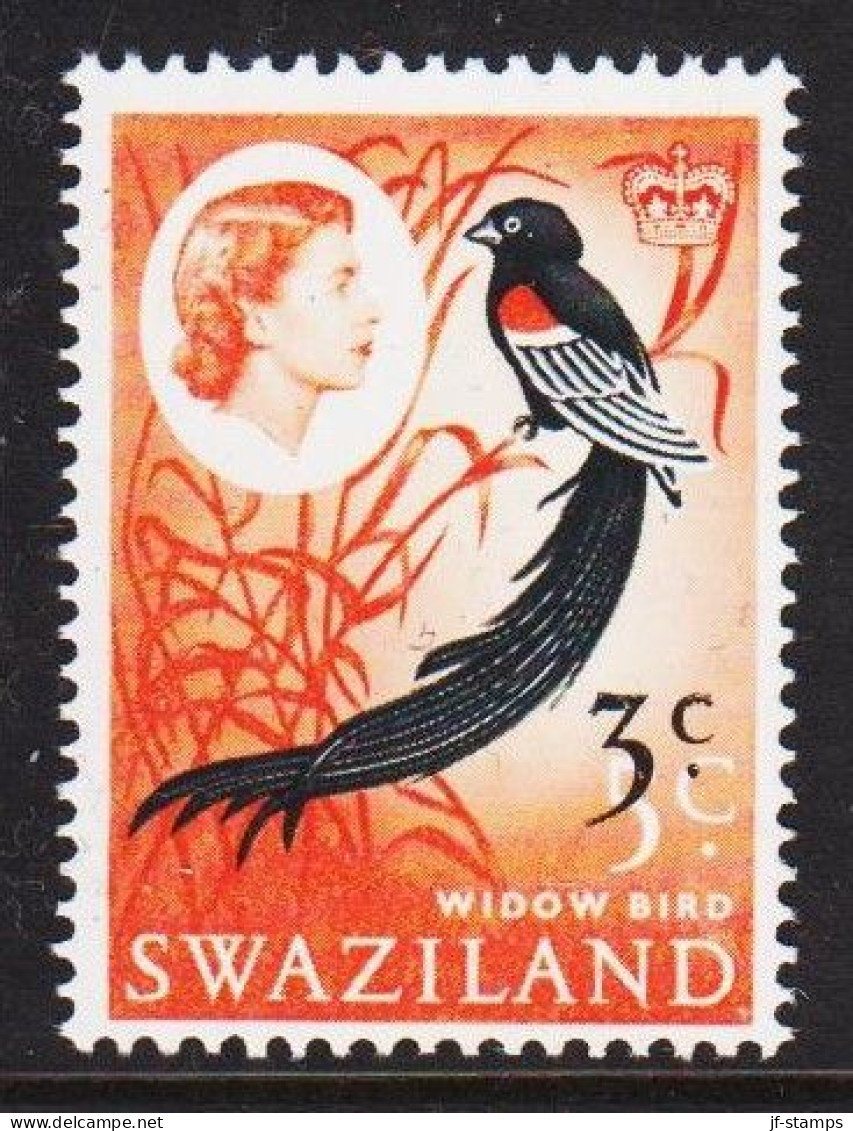 1968. SWAZILAND. WIDOW BIRD 5 C Overprinted 3 C Never Hinged.  (MICHEL 138) - JF544942 - Swaziland (...-1967)