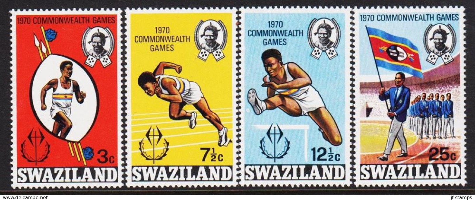 1970. SWAZILAND. COMMONWEALTH GAMES Complete Set Never Hinged. (Michel 179-182) - JF544943 - Swaziland (1968-...)