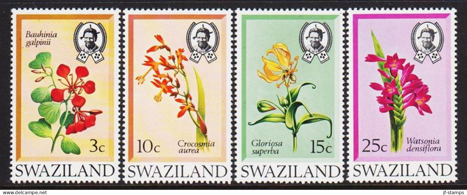 1971. SWAZILAND. LOCAL FLOWERS Complete Set Never Hinged. (Michel 183-186) - JF544945 - Swaziland (1968-...)