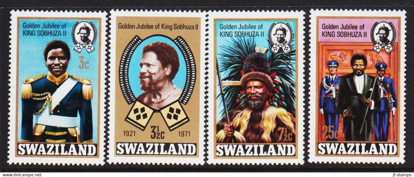 1971. SWAZILAND. Sobhuza II Complete Set Never Hinged. (Michel 187-190) - JF544946 - Swaziland (1968-...)