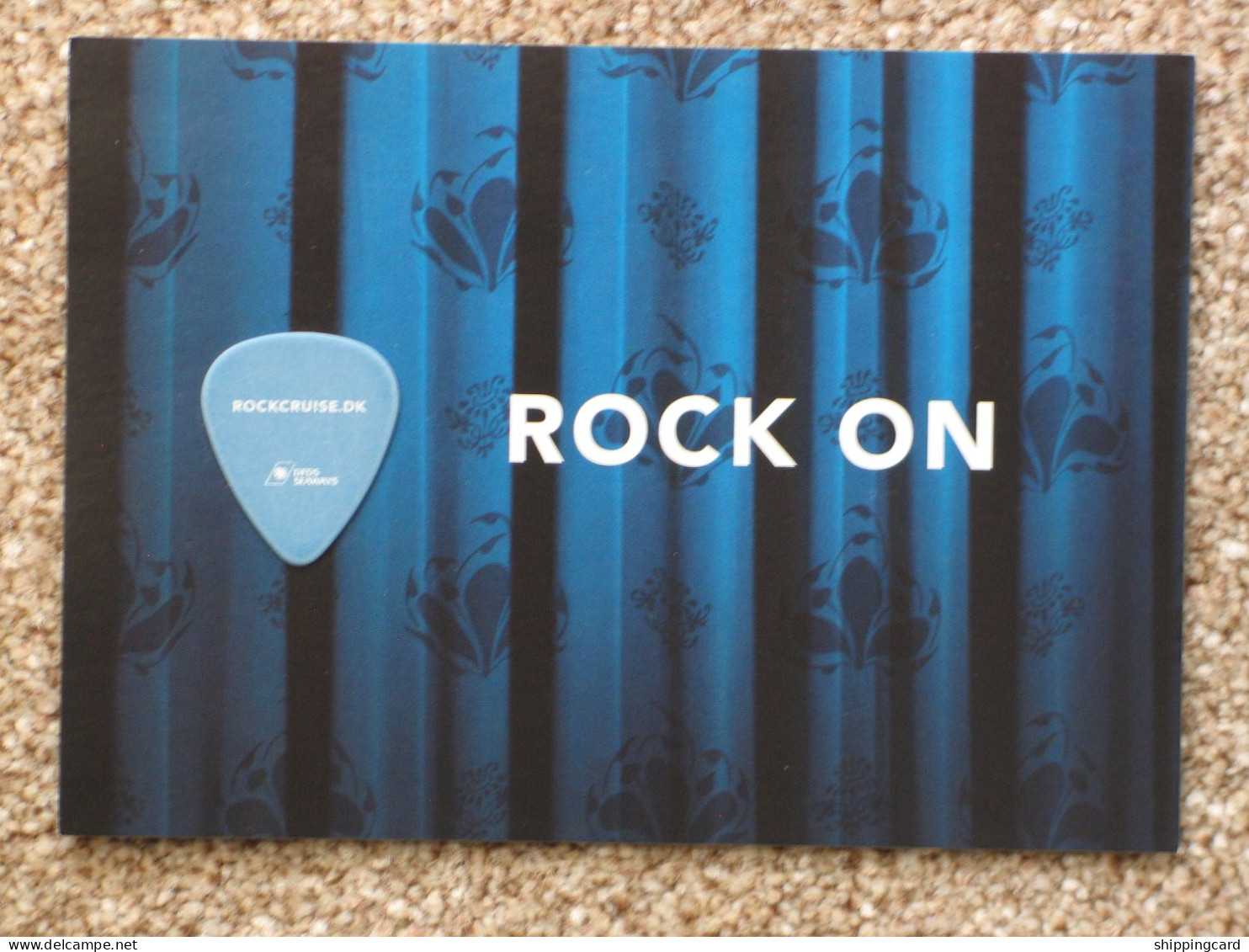 DFDS ROCK ON ADVERTISING CARD - Veerboten