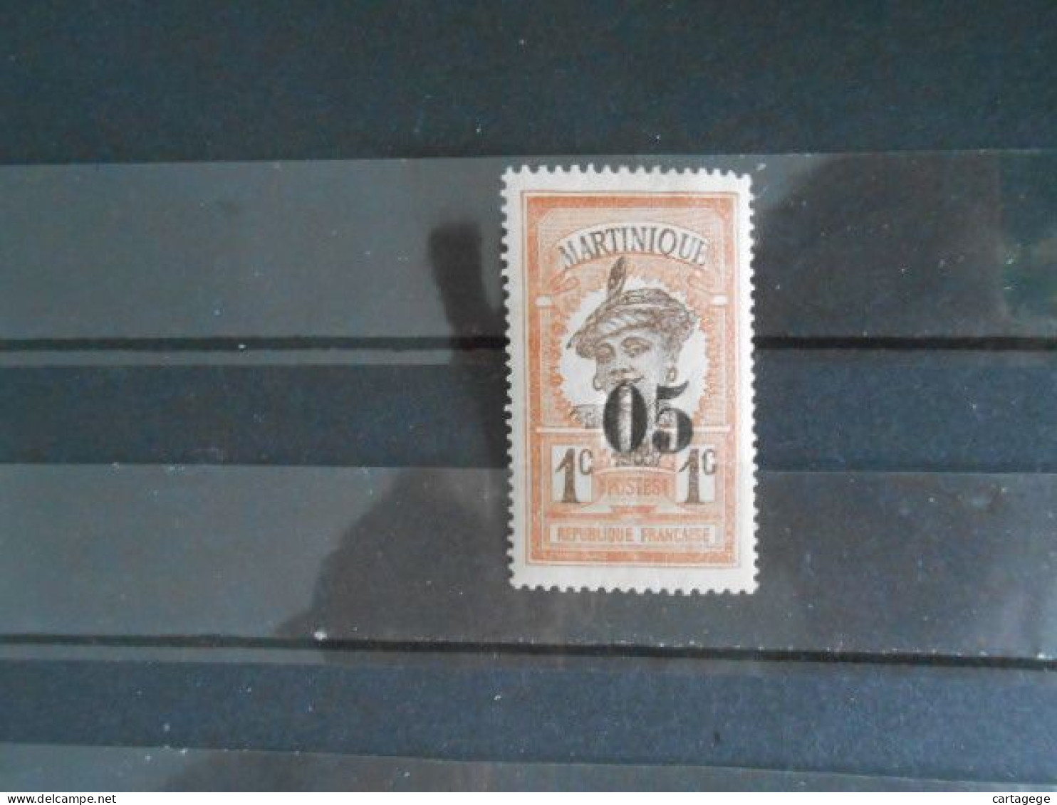 MARTINIQUE YT 83 MARTINIQUAISE 5c. S. 1c. Brun-rouge Et Brun* - Unused Stamps