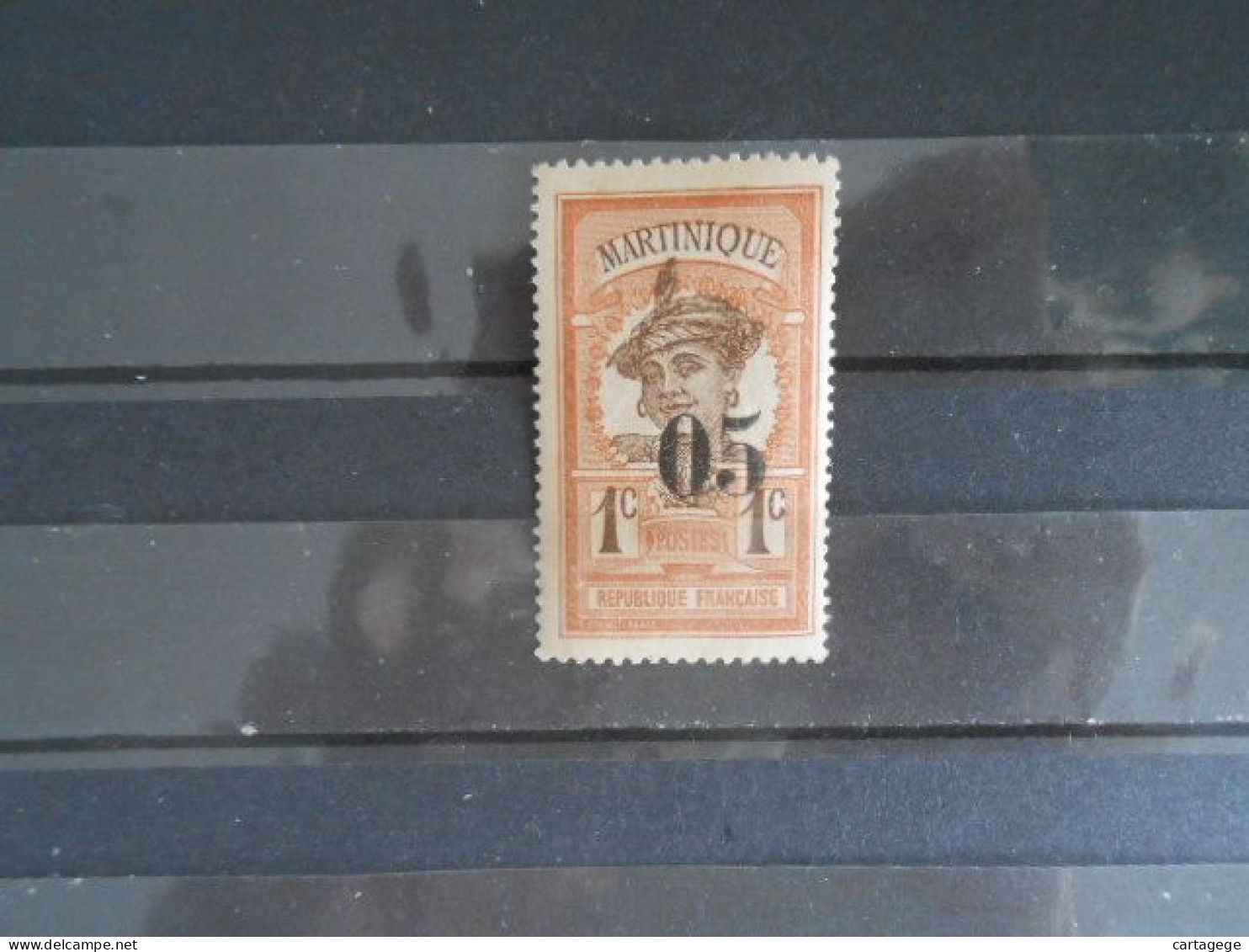 MARTINIQUE YT 83 MARTINIQUAISE 5c. S. 1c. Brun-rouge Et Brun* - Unused Stamps