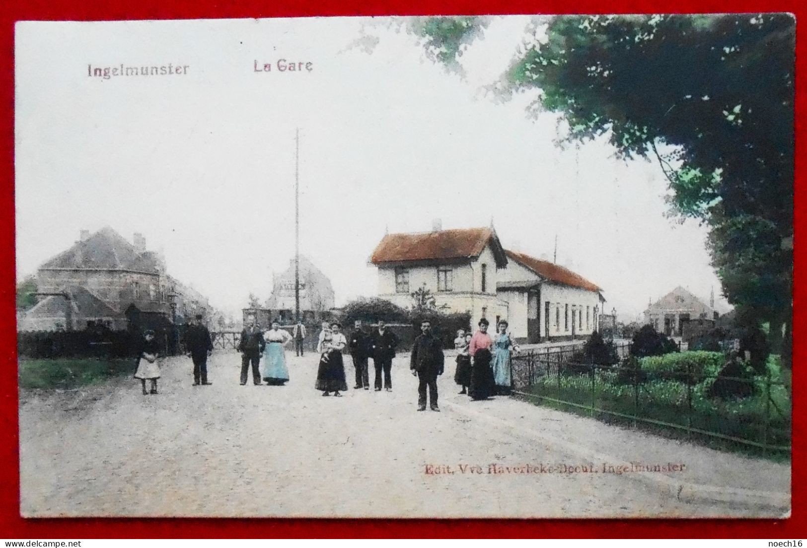 CPA Couleur 1909 Ingelmunster. La Gare - Ingelmunster