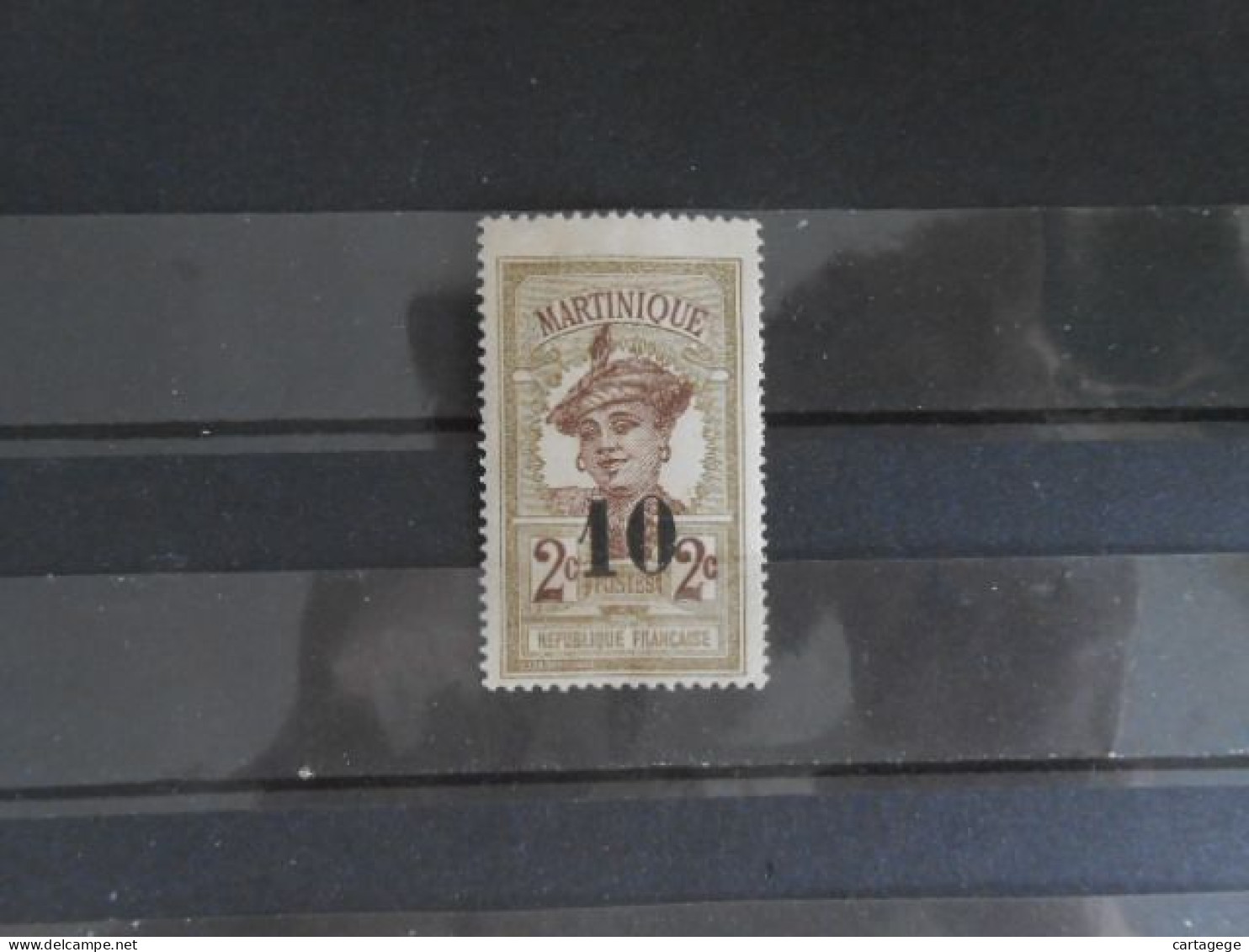 MARTINIQUE YT 84 MARTINIQUAISE 10c. S. 2c. Olive Et Brun* - Unused Stamps