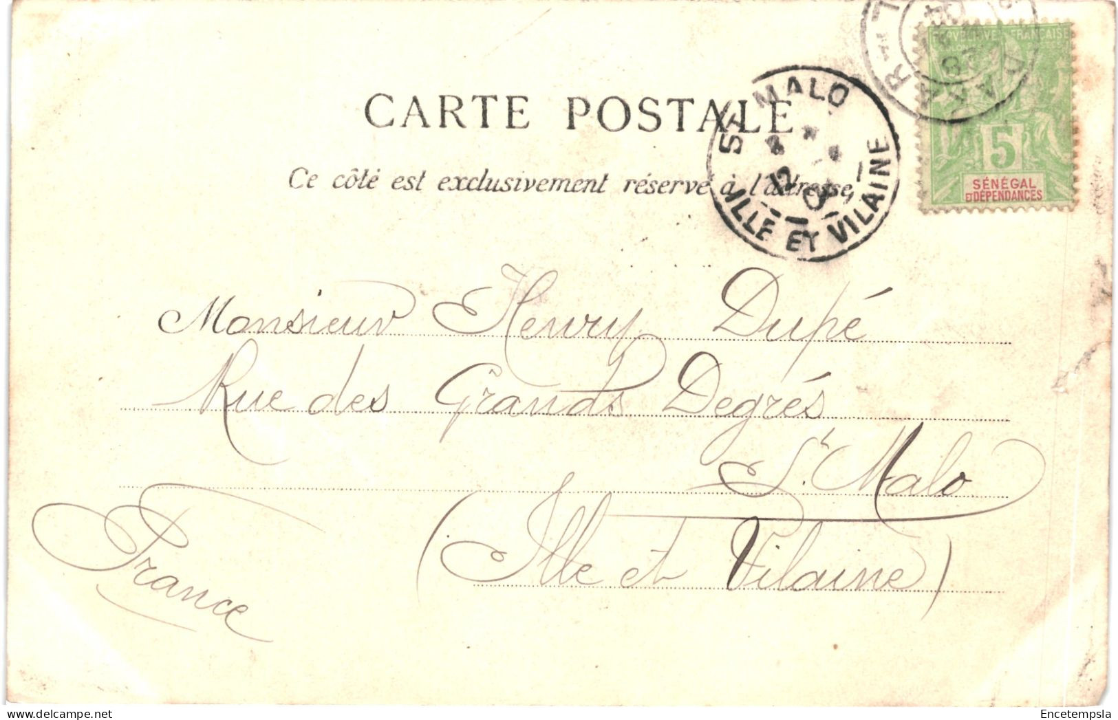 CPA Carte Postale Sénégal Dakar Une Rue   1903  VM79888ok - Senegal