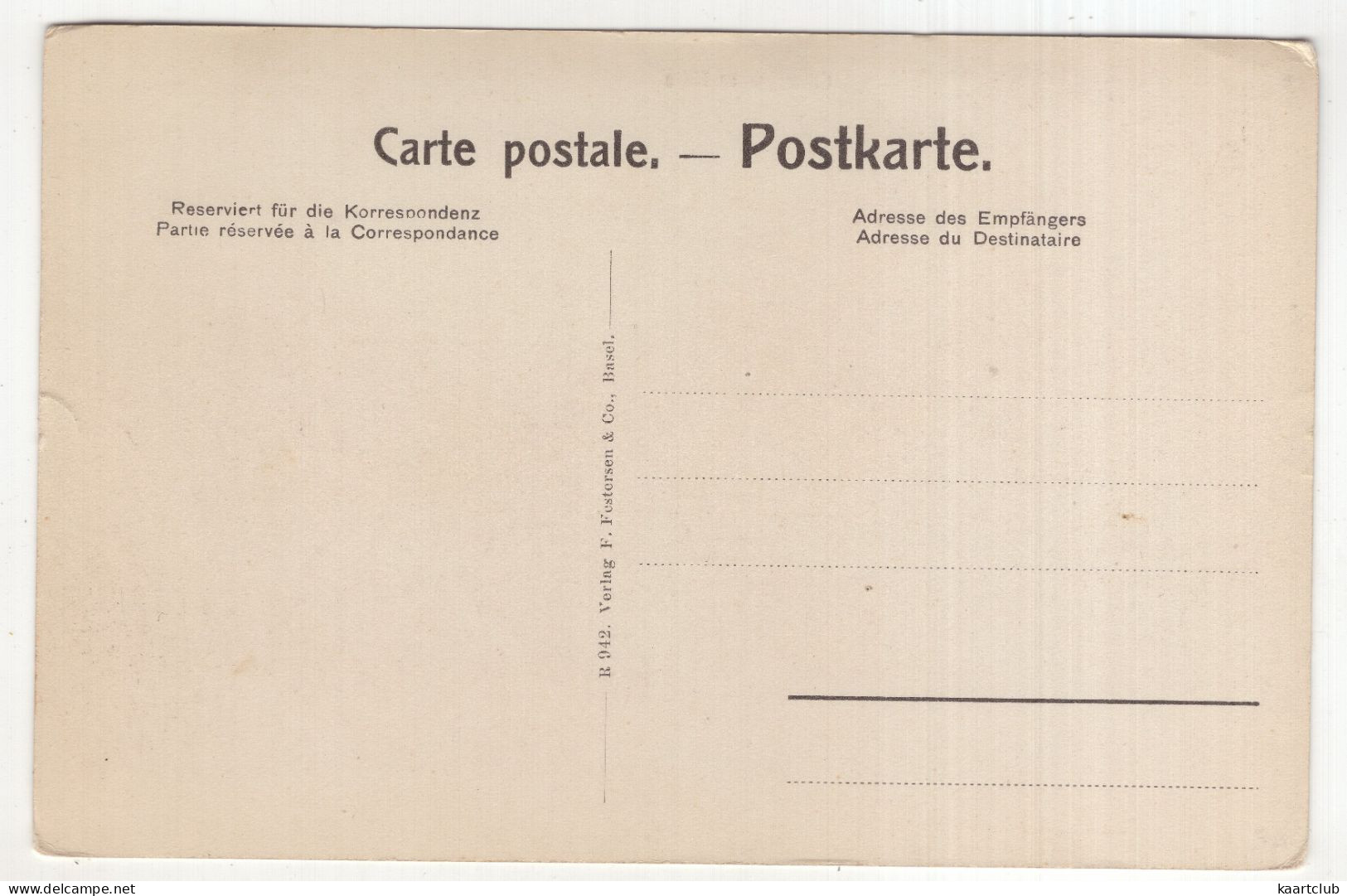 Chur Gegen Süden - (Schweiz-Suisse-Switzerland) - R 942. Verlag F. Festersen & Co., Basel - Chur