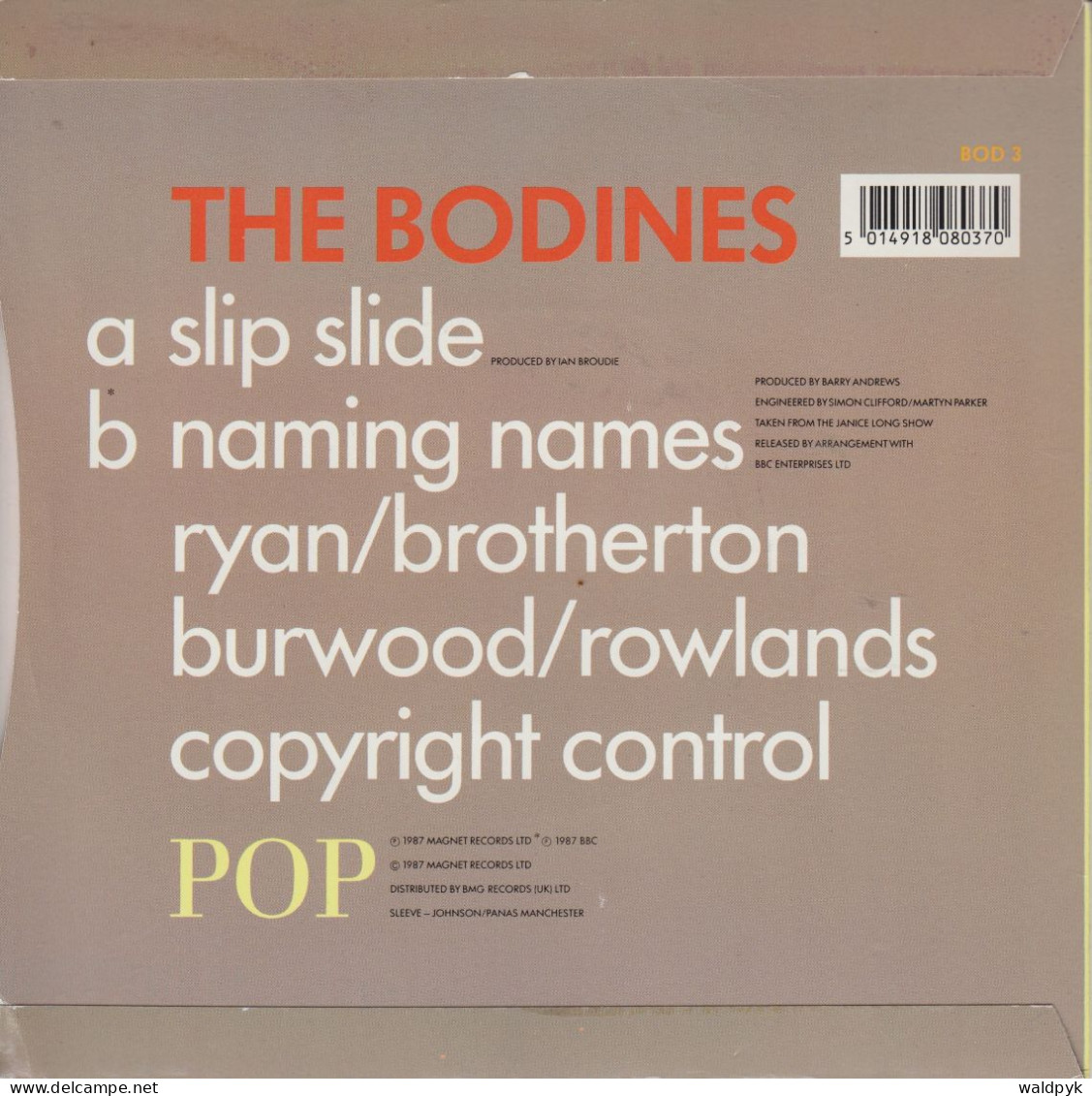 THE BODINES - Slip Slide - Andere - Engelstalig