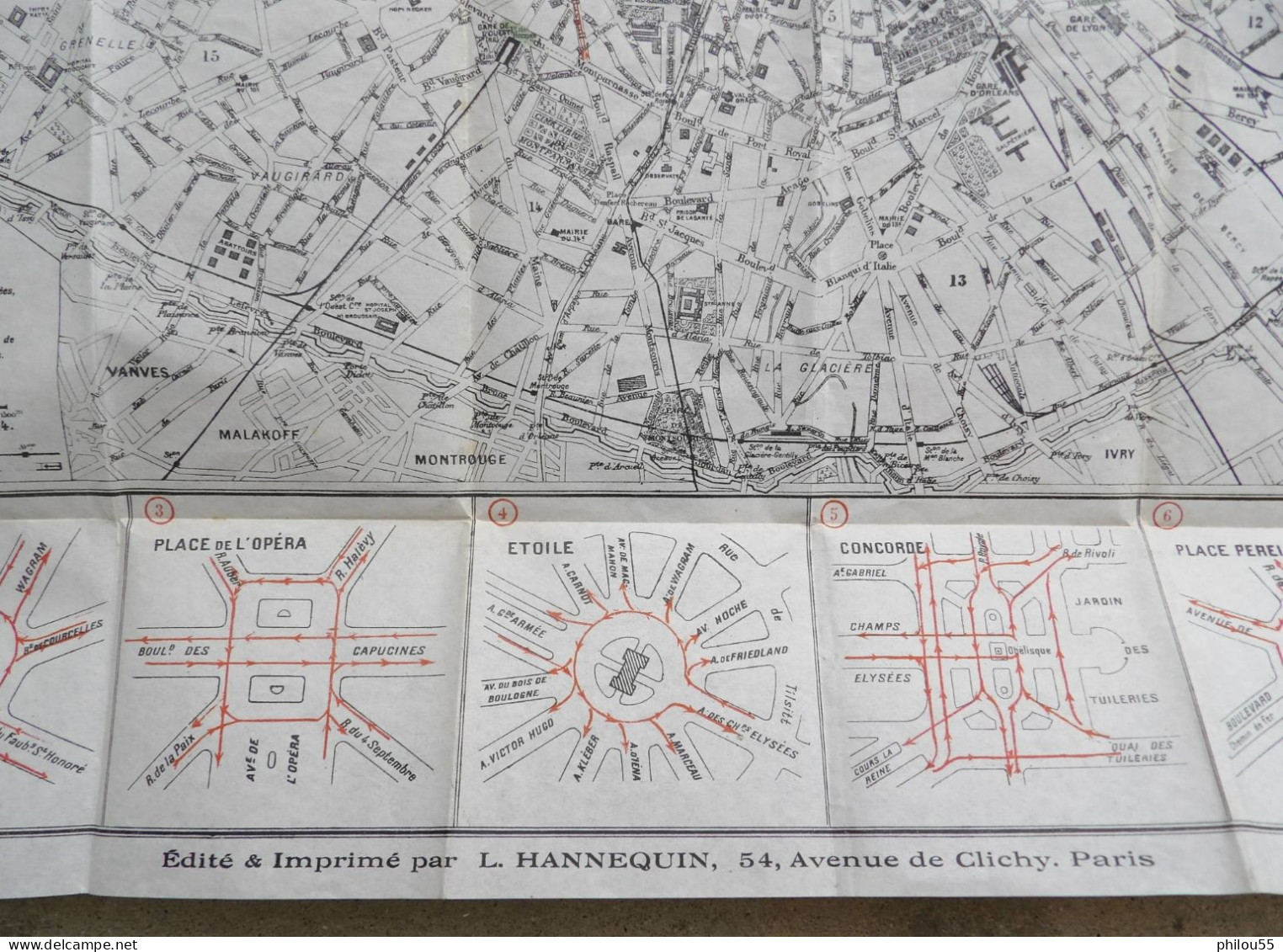 1/27000e Carte Officiel De La Circulation Dans PARIS 1910 L. HANNEQUIN Appouve Par Le Prefet De Police - Wegenkaarten