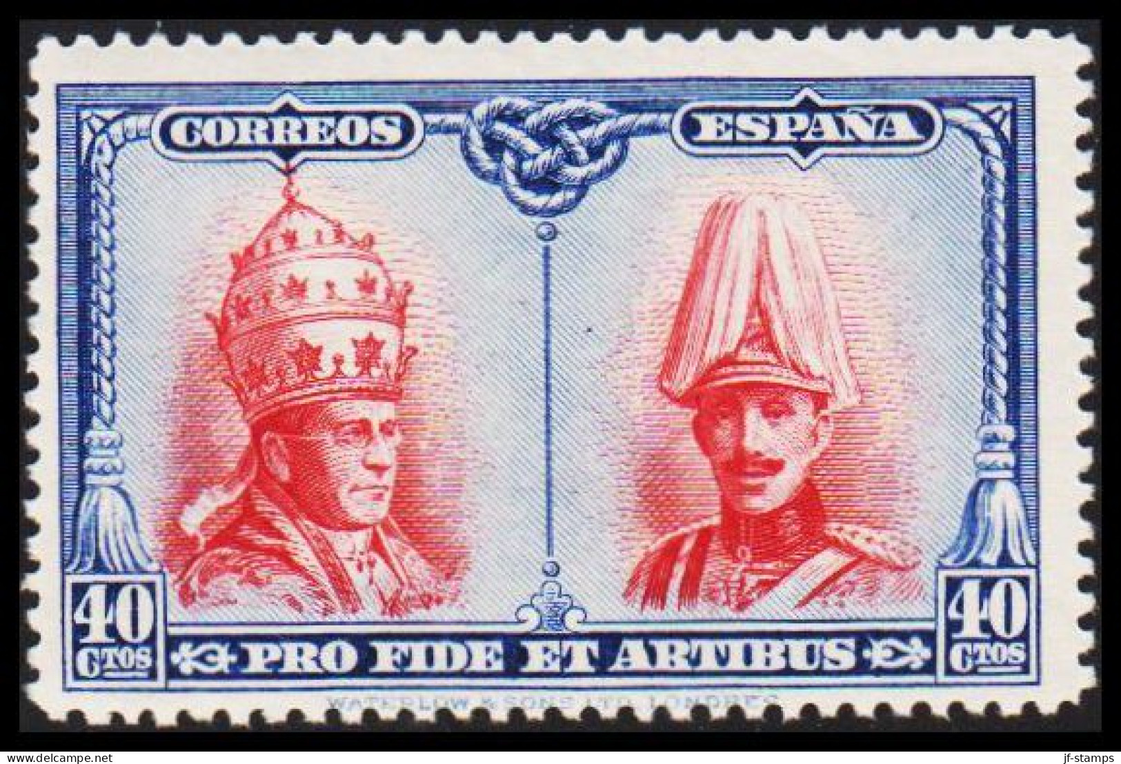 1928. ESPANA. Pius XI & Alfons XIII, 40 Ctos, Never Hinged. (Michel 400) - JF544999 - Nuovi