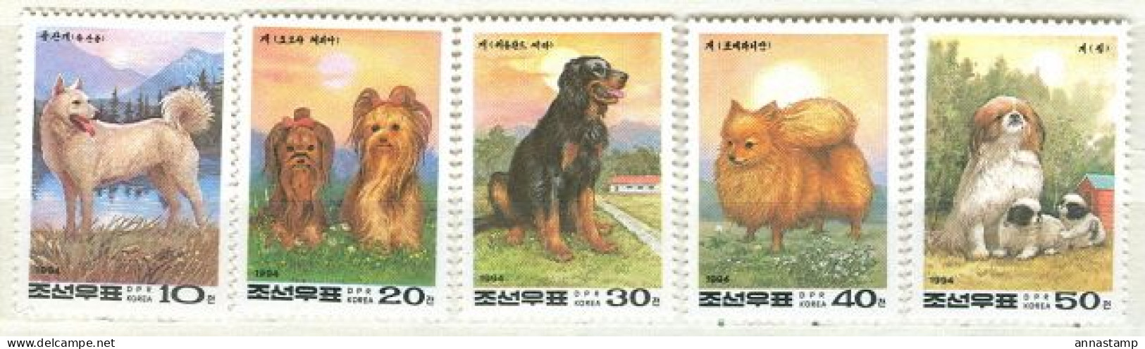 North-Korea MNH Set, 5 Minisheets And SS - Honden