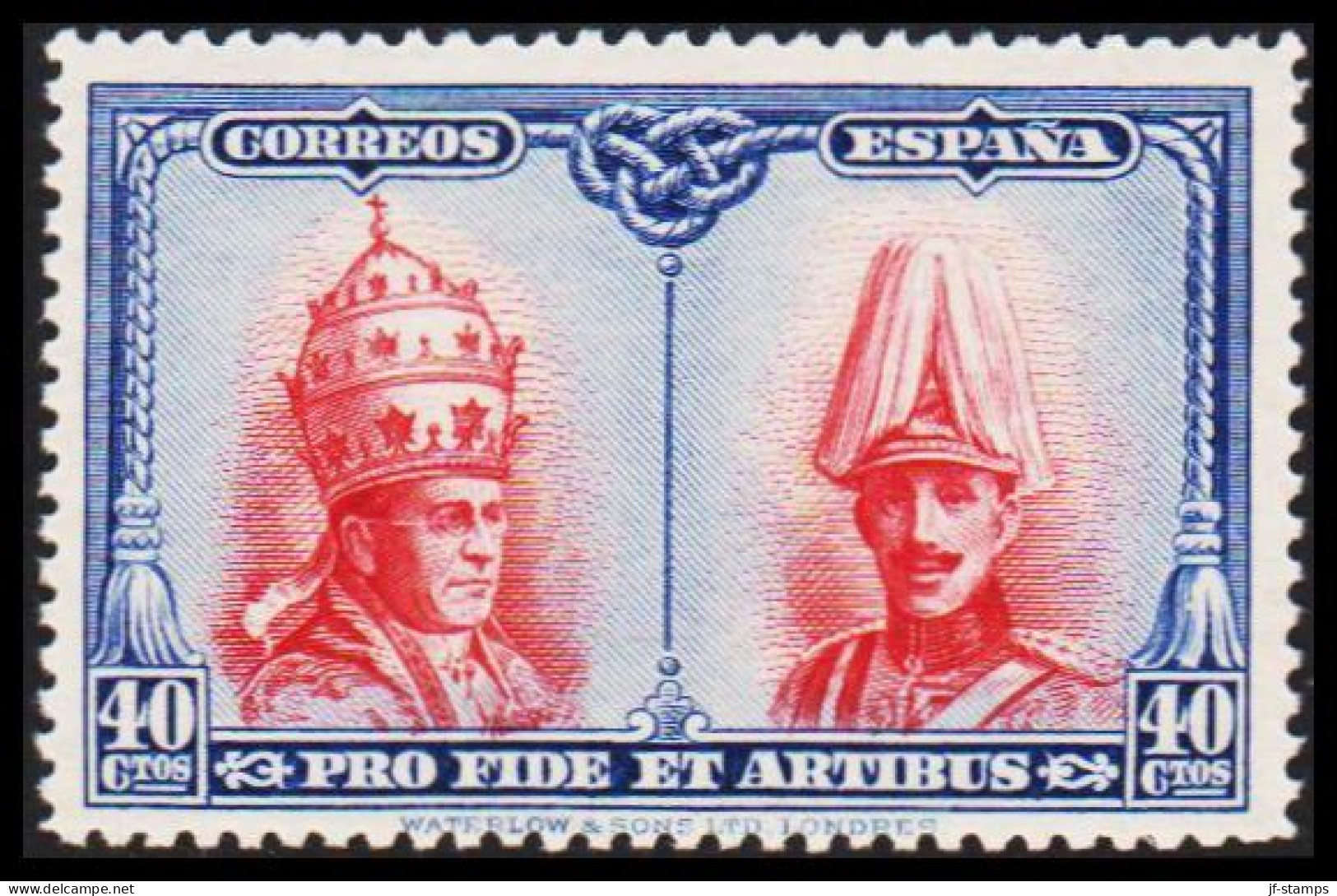 1928. ESPANA. Pius XI & Alfons XIII, 40 Ctos, Never Hinged. (Michel 400) - JF545000 - Nuovi