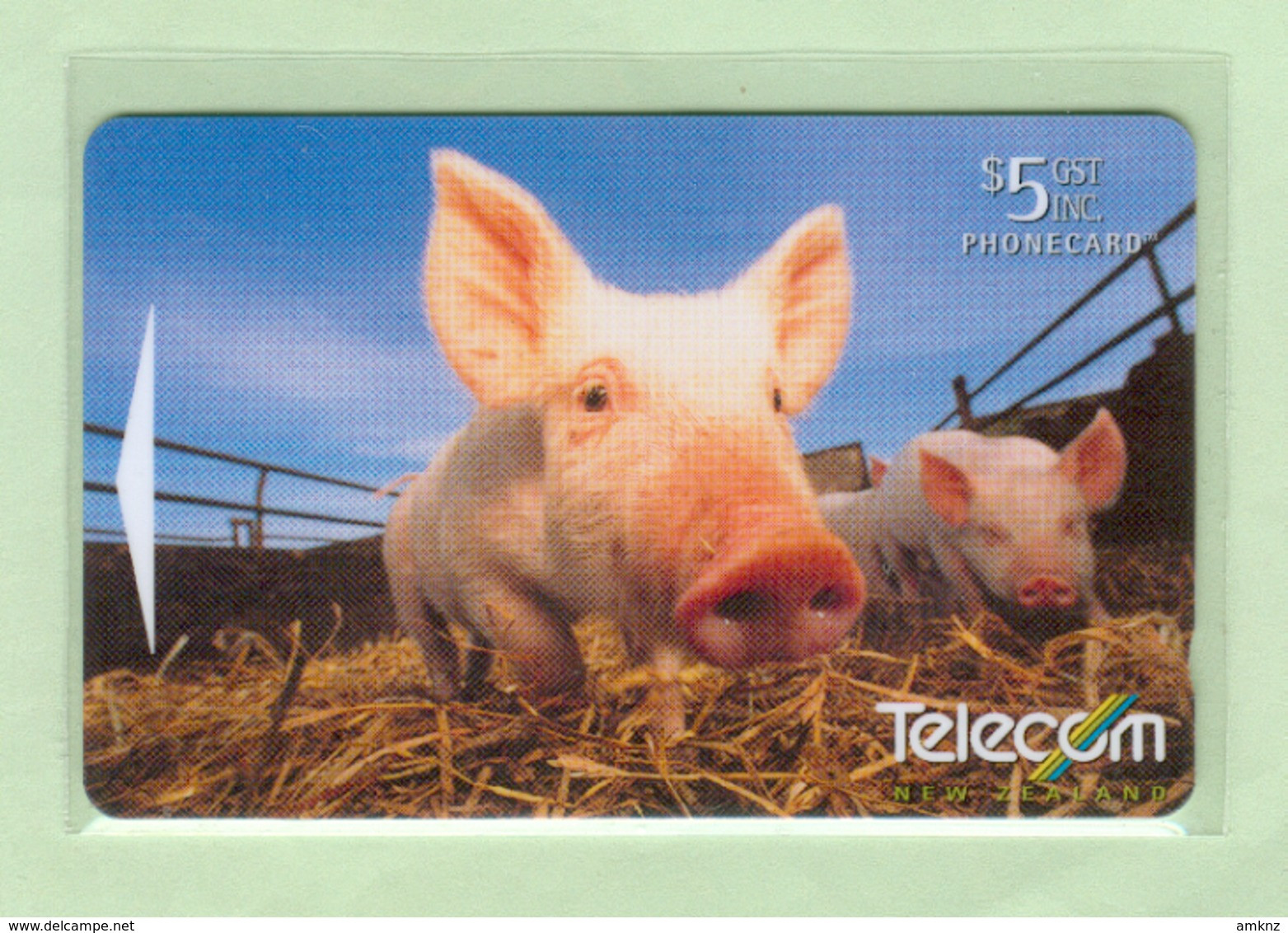 New Zealand - 1998 Farmyard Friends - $5 Pig - NZ-G-182 - Very Fine Used - Nueva Zelanda