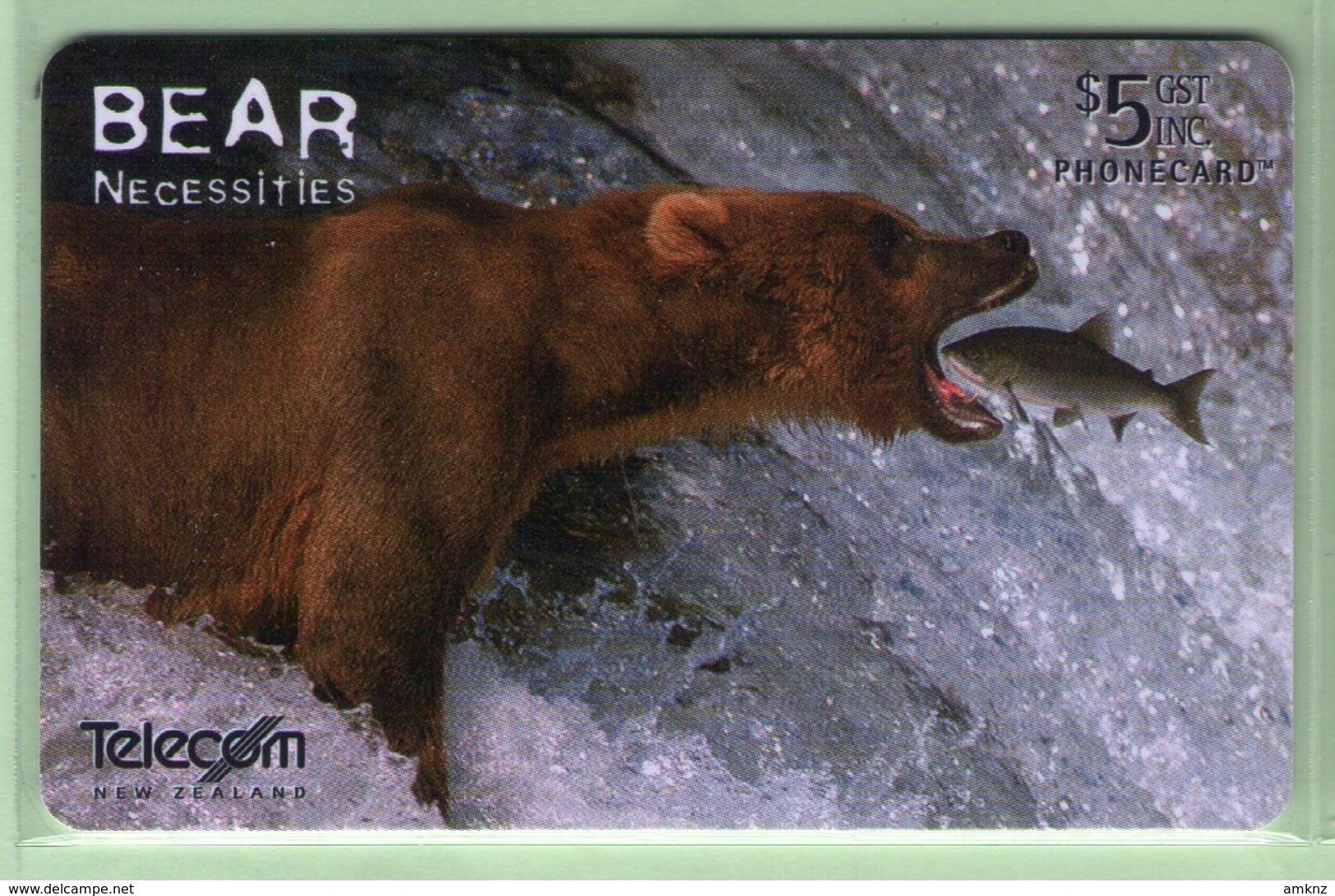 New Zealand - Chipcards - 2002 The Bear Necessities - $5 Alaskan Brown Bear - VFU - Card 088 - Nuova Zelanda