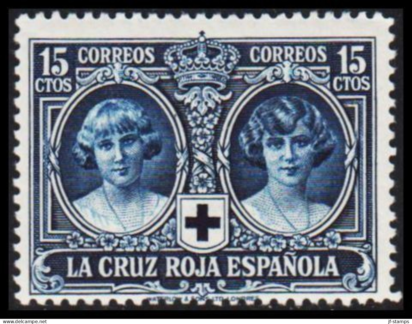 1926. ESPANA. RED CROSS. The Royal Family. 15 CTOS, Hinged (Michel 302) - JF545038 - Nuovi