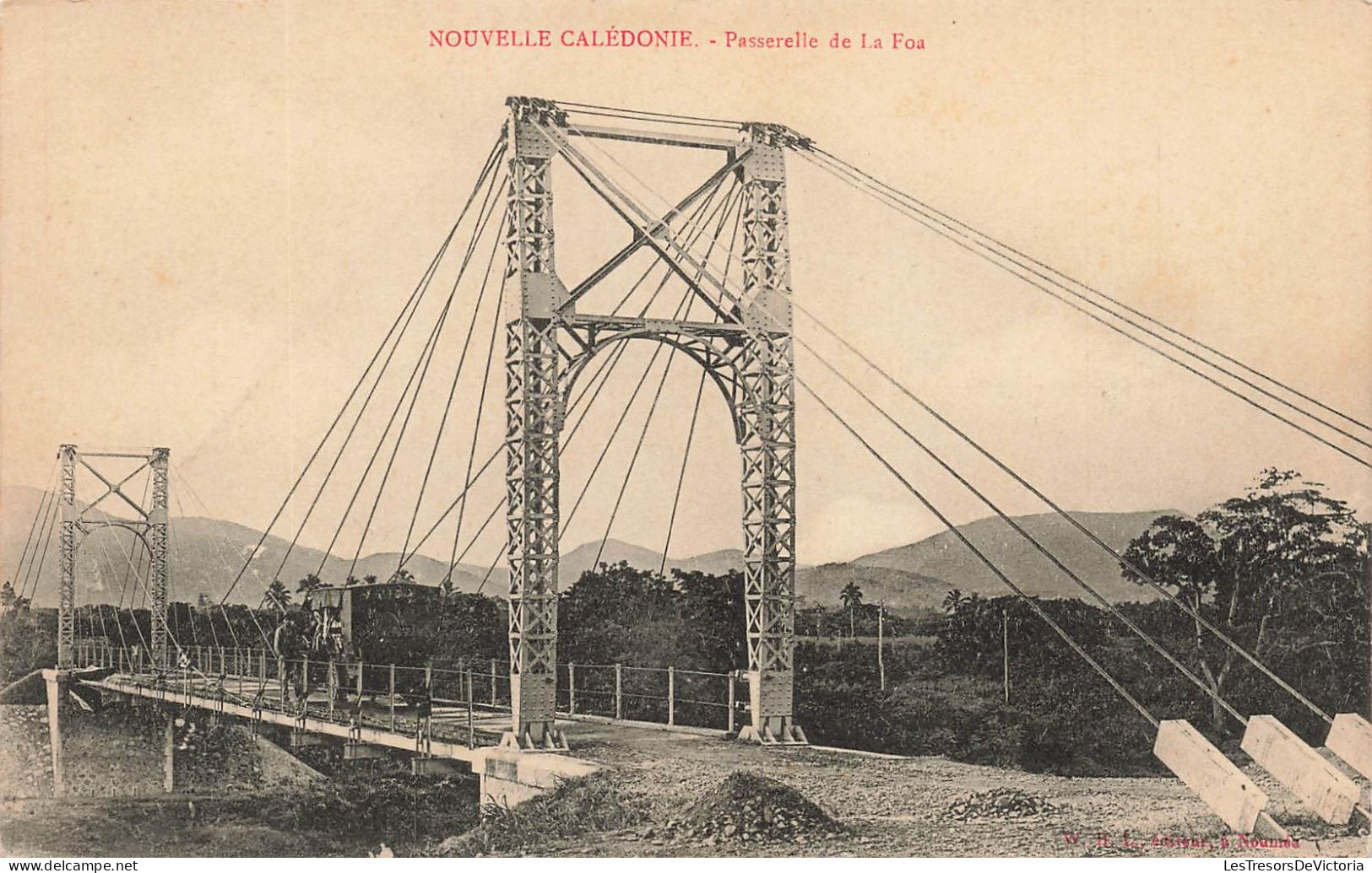 NOUVELLE CALEDONIE - Vue Générale De La Passerelle De La Foa - Carte Postale Ancienne - Nouvelle-Calédonie