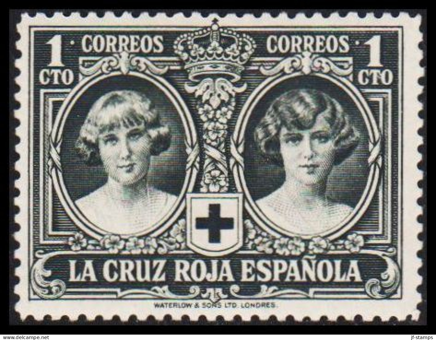 1926. ESPANA. RED CROSS. The Royal Family. 1 CTO, Hinged (Michel 298) - JF545044 - Nuovi