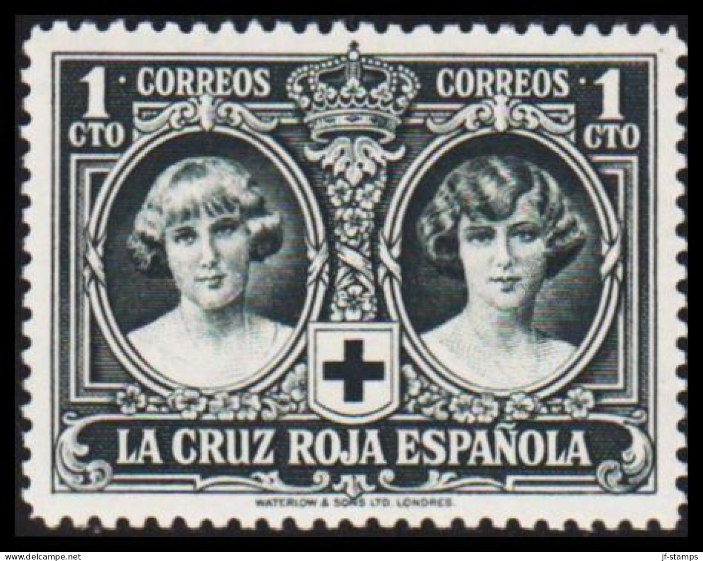 1926. ESPANA. RED CROSS. The Royal Family. 1 CTO, Hinged (Michel 298) - JF545046 - Neufs