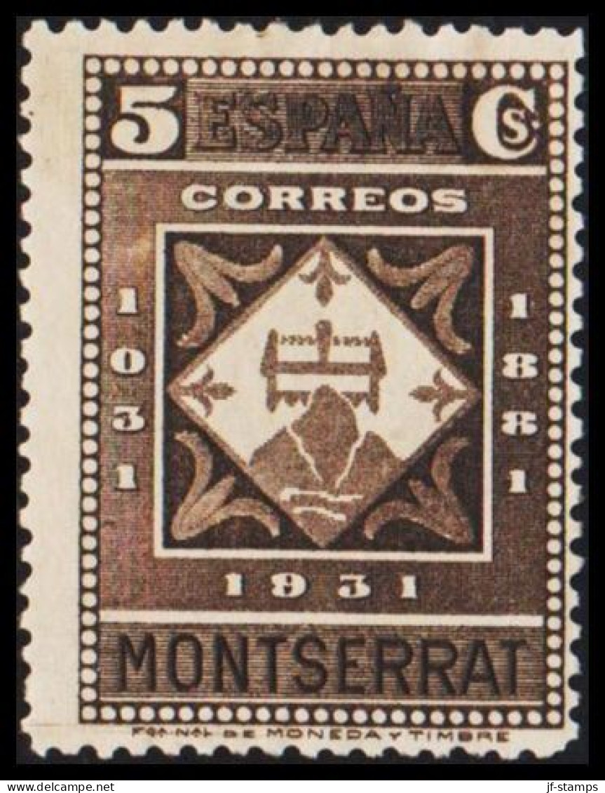 1931. ESPANA. Montserrat 5 CTS, Perf 11 1/4 Hinged. (Michel 600A) - JF545052 - Nuovi