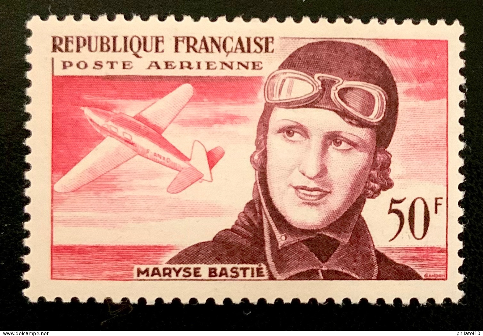 1955  FRANCE N 34 POSTE AERIENNE - MARYSE BASTIE - NEUF** - 1927-1959 Ungebraucht