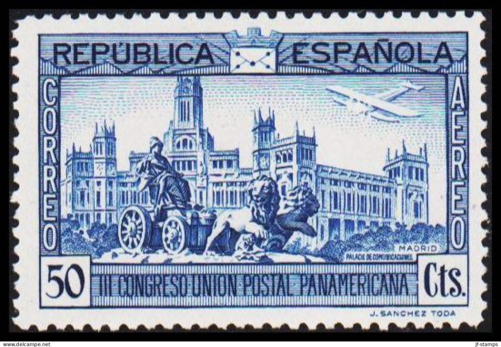 1931. ESPANA. III CONGRESO UNION POSTAL PANAMERICANA, CORREO AEREO. 50 Cts, Hinged. (Michel 595) - JF545061 - Neufs