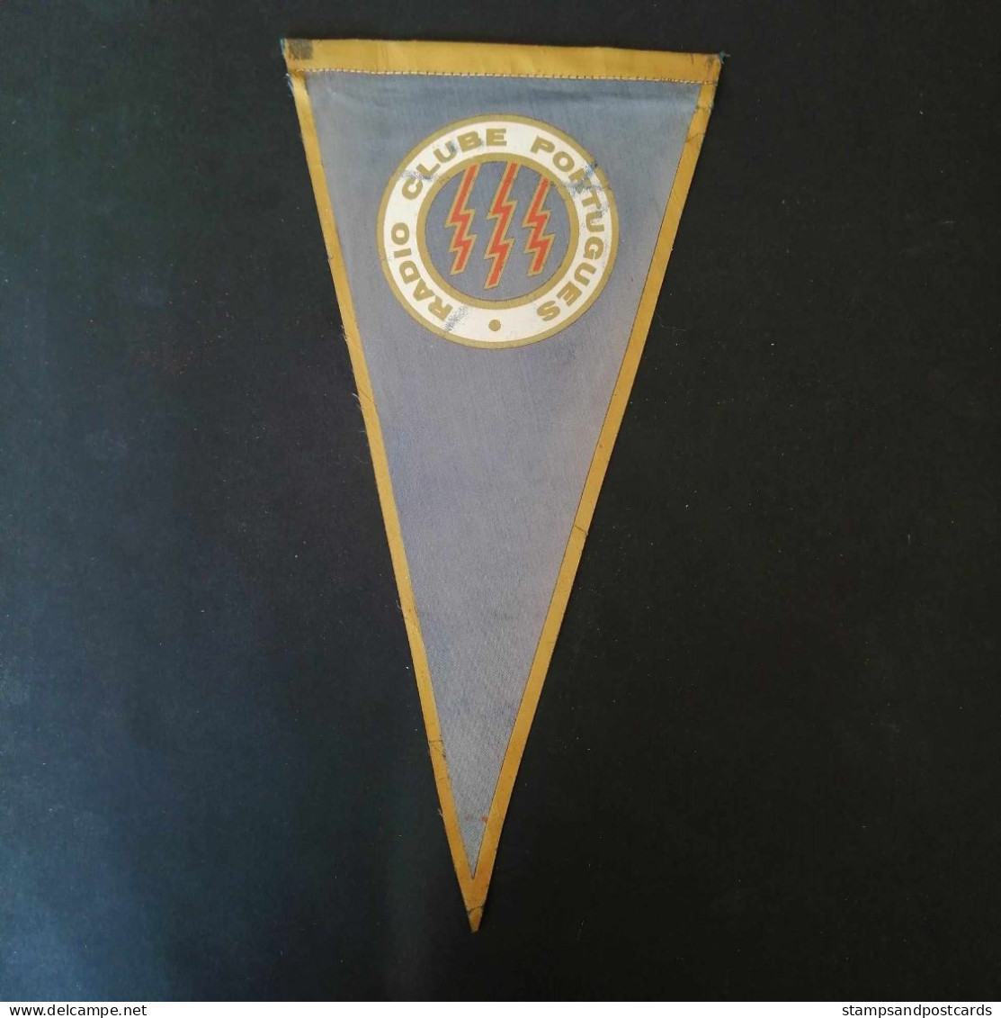 Portugal Rádio Clube Português Bandeirola C. 1970 Station Radio Fanion Pennant - Afiches & Pósters