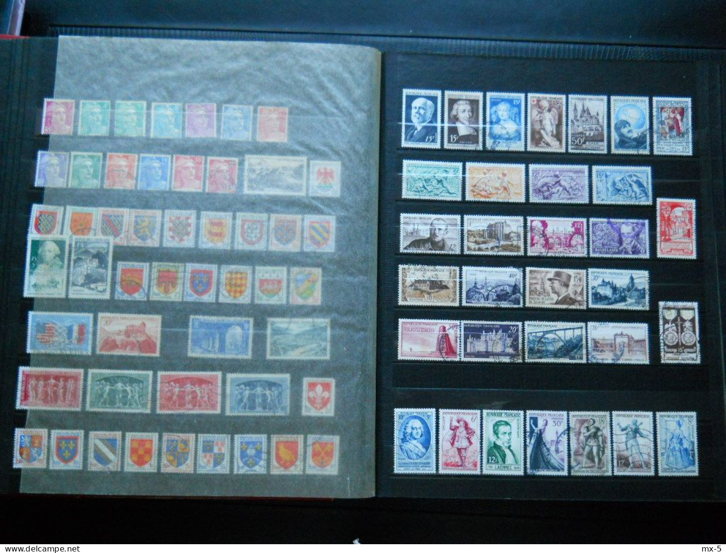 Album timbres francais oblitérés et colonies neufs et oblitérés ,plus de 2000 timbres