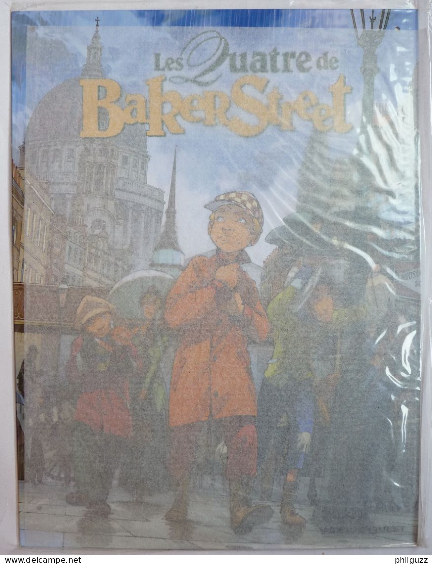 PLAQUE METALLIQUE - LES QUATRES DE BAKERSTREET - ETIEN - Pas émaillée Glénat Années 2000 - Werbeobjekte