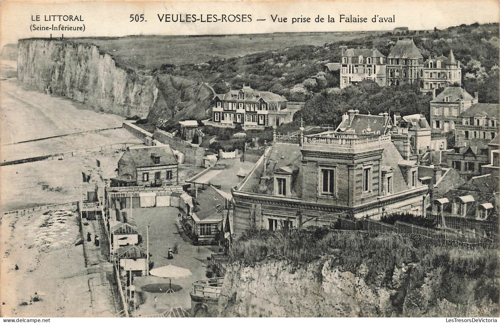 FRANCE - Veules Les Roses - Vue Prise De La Falaise D'aval - Carte Postale Ancienne - Veules Les Roses