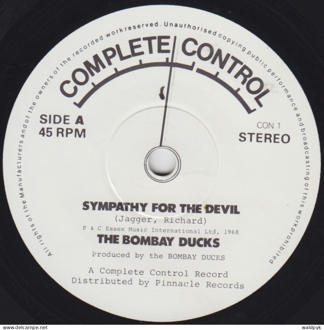 THE BOMBAY DUCKS - Sympathy For The Devil - Other - English Music