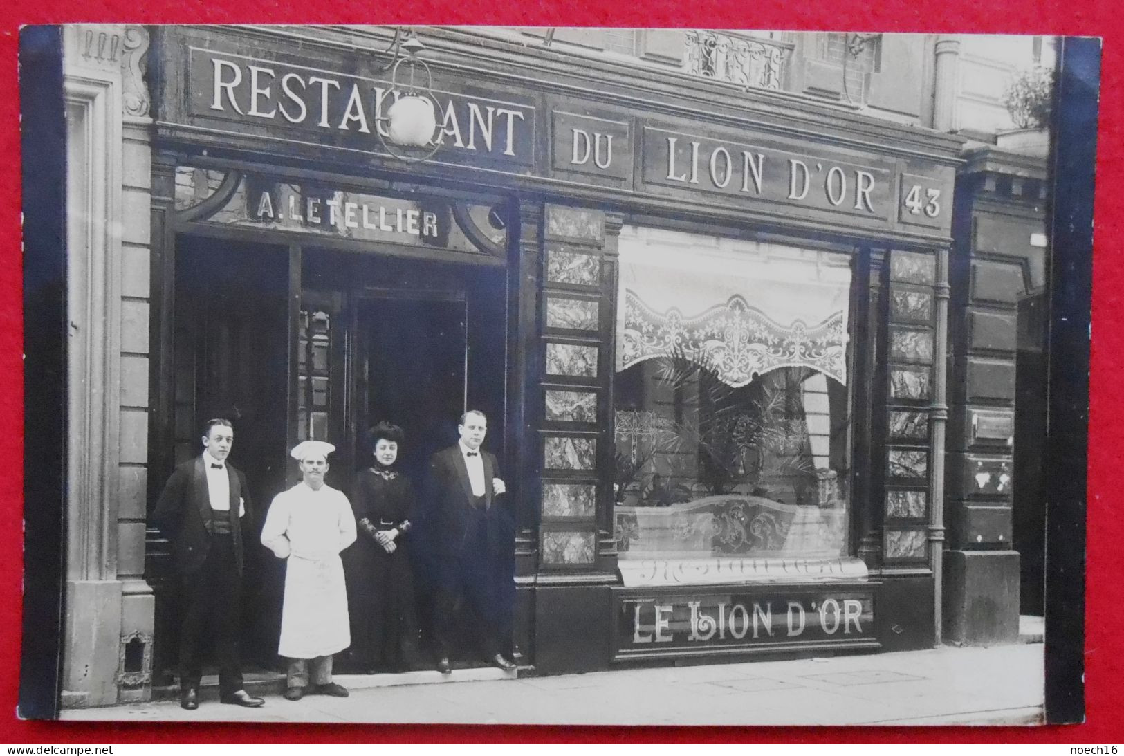 CPA Photo Restaurant Du Lion D'Or. Rue Grétry, Bruxelles - Cafés, Hotels, Restaurants