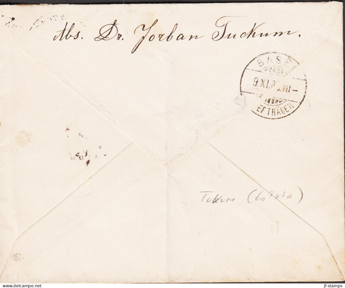 1903. RUSSIA LATVIA. Registered Cover (tear)  With Additional 2 Ex 10 KOP To Basel, Schweiz Ca... (Michel 41) - JF545097 - Latvia