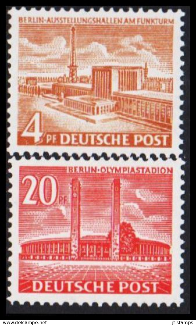 1953. BERLIN. Berliner Bauten 4 Pf And 20 Pf Hinged. (Michel 112-113) - JF545102 - Nuovi