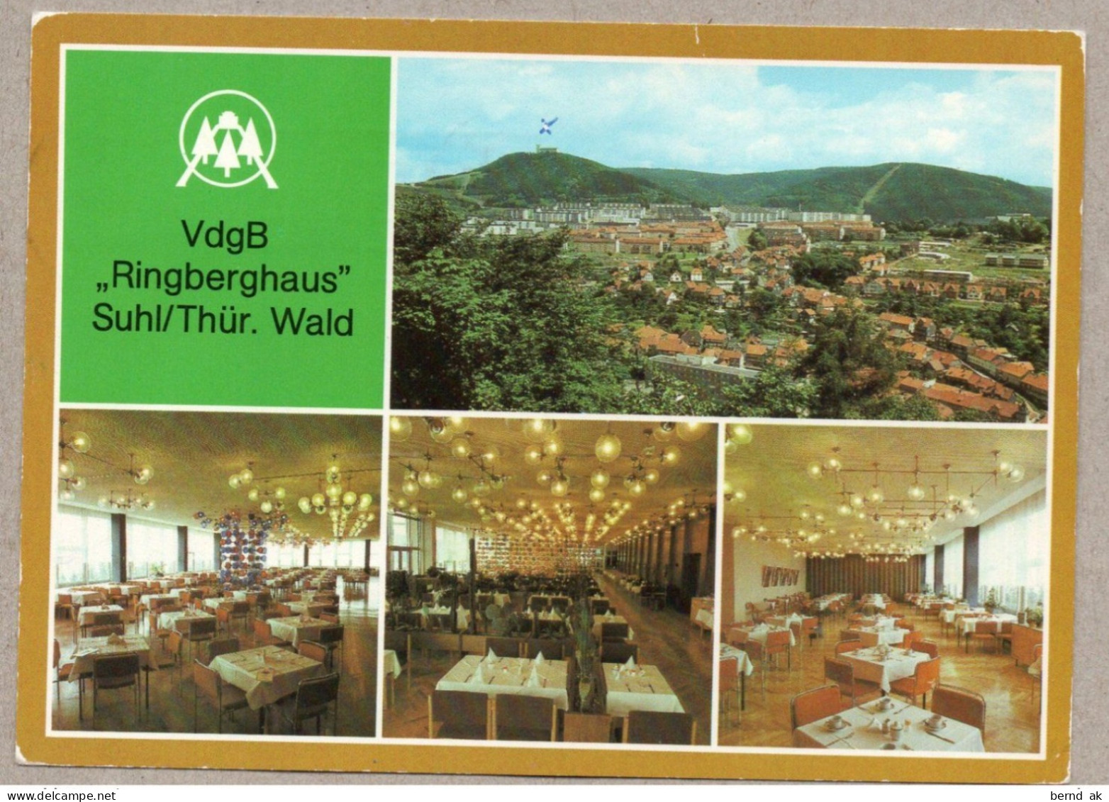 029#  BRD - 6 Color- AK: Suhl - Waffenmuseum, Rathaus, Warenhaus, Interhotel (alle Karten Im Bild) - Suhl