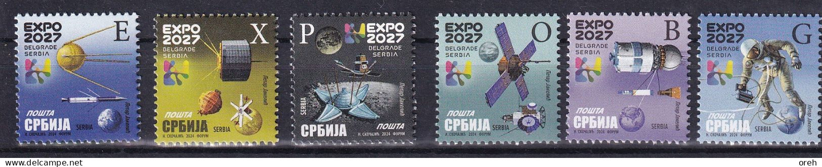 SERBIA 2024,DEFINITIVE STAMPS,ASTRONOMY,EXPO 2024,SATELITE ,SPACE,MNH - Serbie