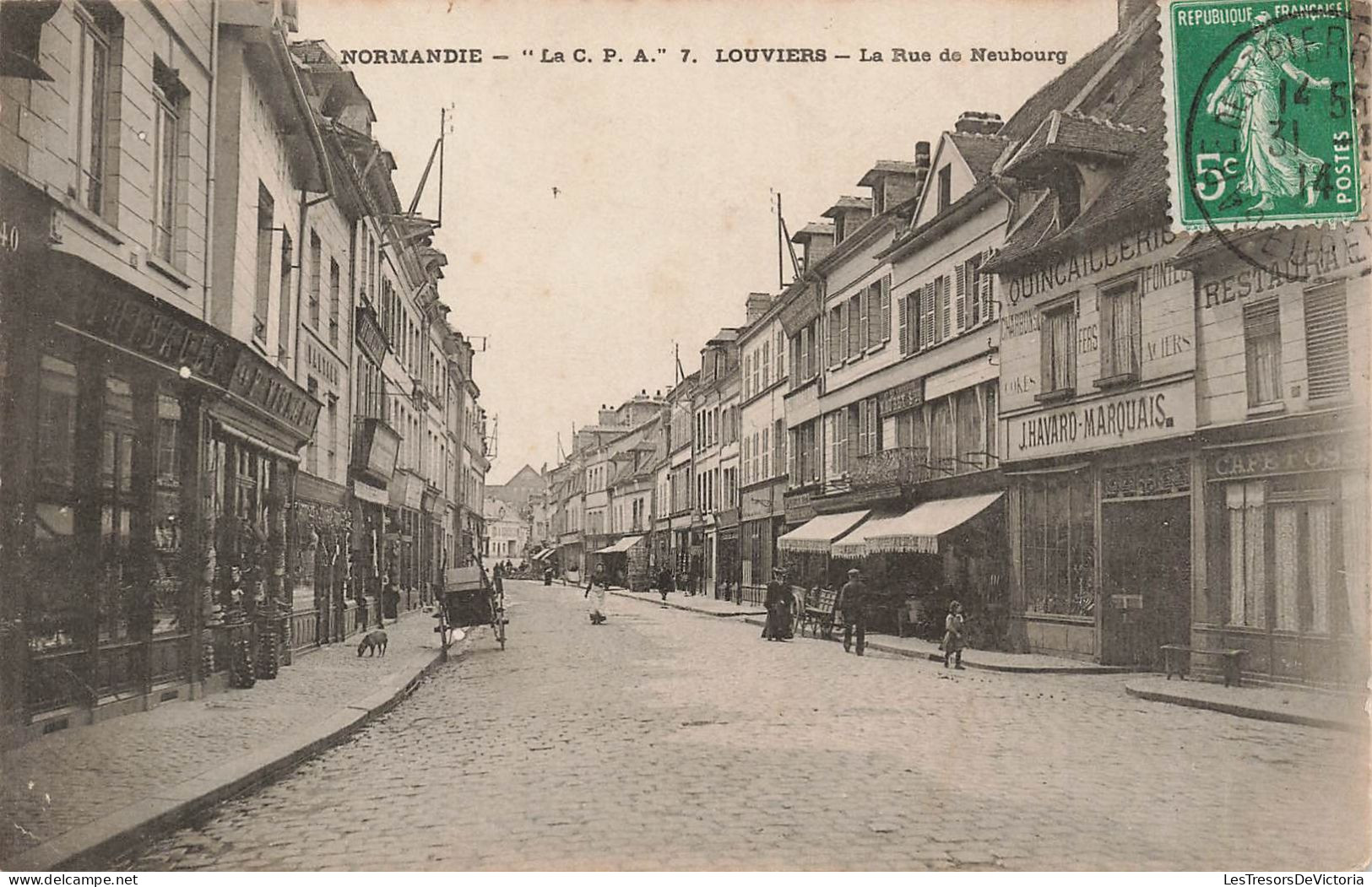 FRANCE - Louviers - La Rue De Neubourg - Carte Postale Ancienne - Louviers