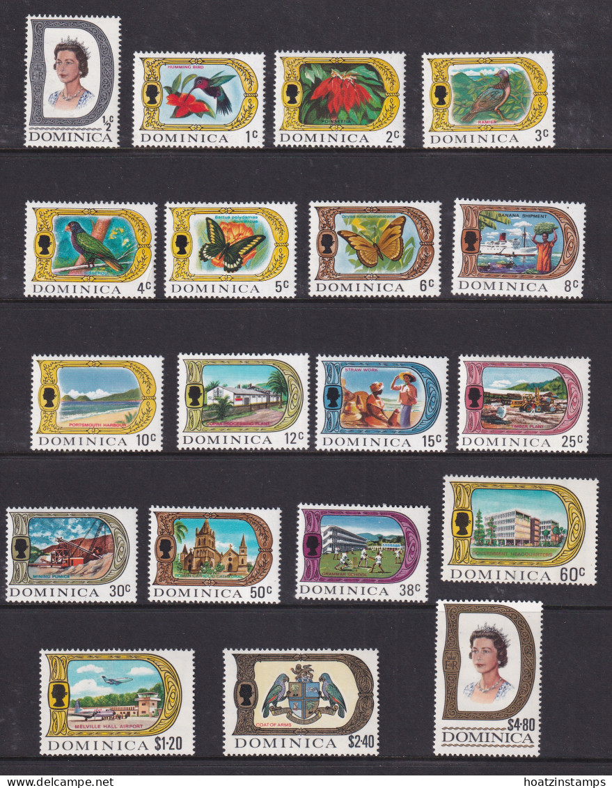 Dominica: 1969/72   QE II - Pictorial Set  SG272-290   MNH - Dominique (...-1978)