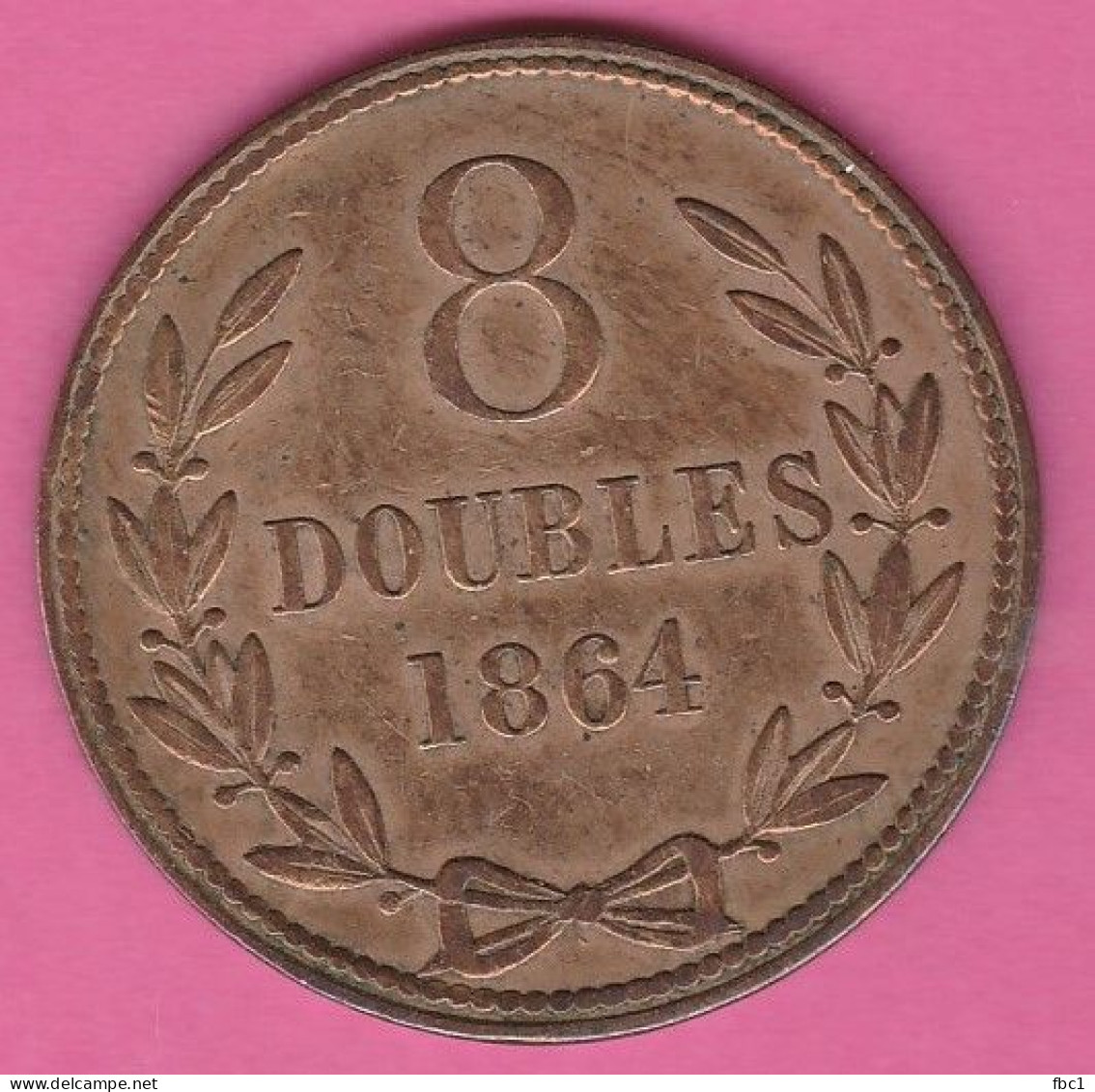 Guernesey - 8 Doubles 1864 - Kanaaleilanden