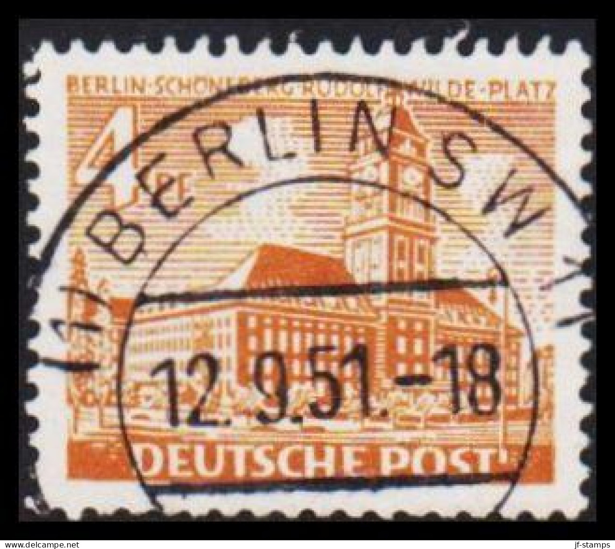 1953. BERLIN. Berliner Bauten 4 Pf With Luxus Cancel BERLIN SW 11 12.9.51.  (Michel 112-113) - JF545114 - Ungebraucht