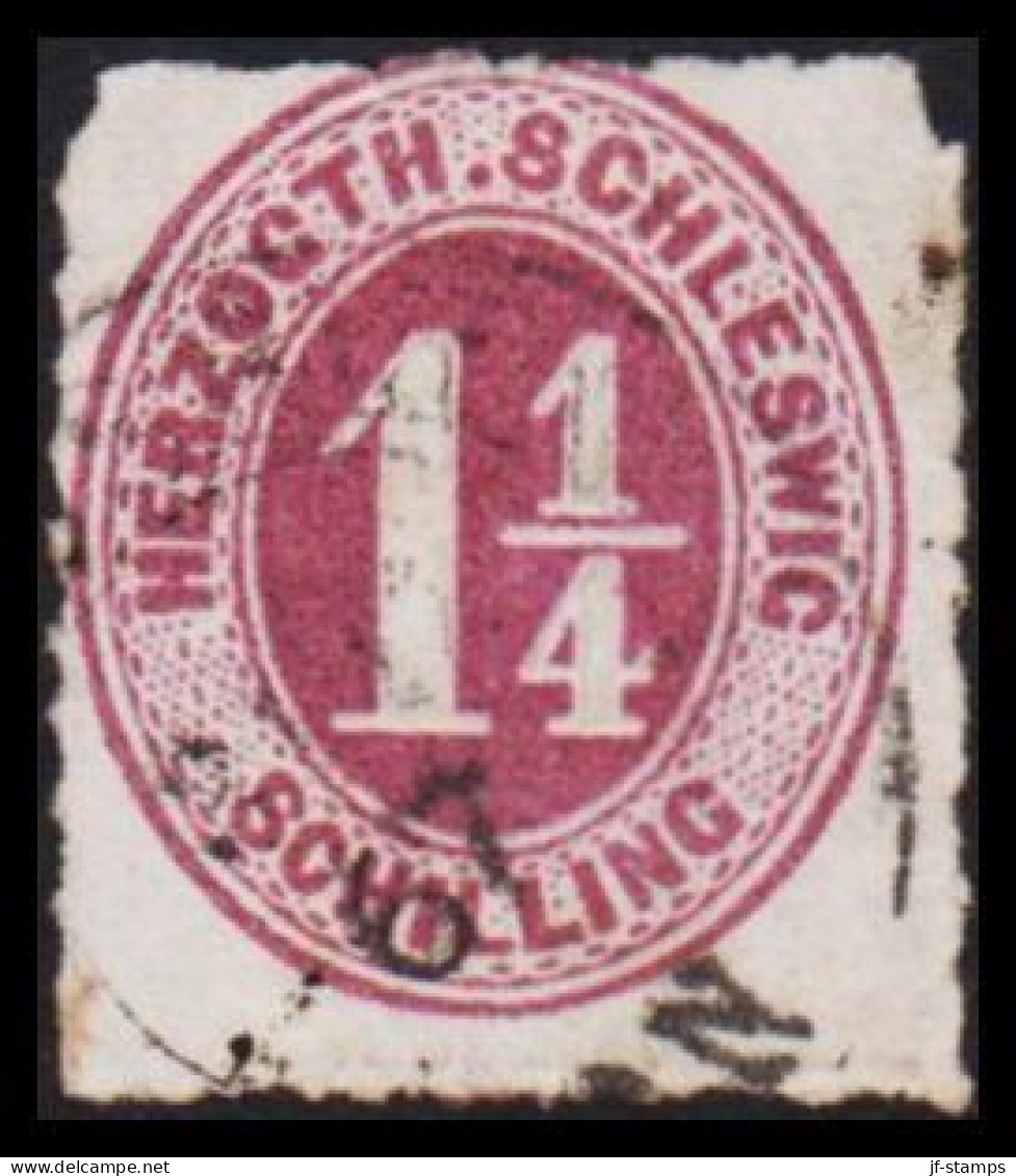 1865-1867. SCHLESWIG-HOLSTEIN & LAUENBURG HERZOGTH-SCHLESWIG 1 1/4 SCHILLING. (Michel 14) - JF545119 - Schleswig-Holstein