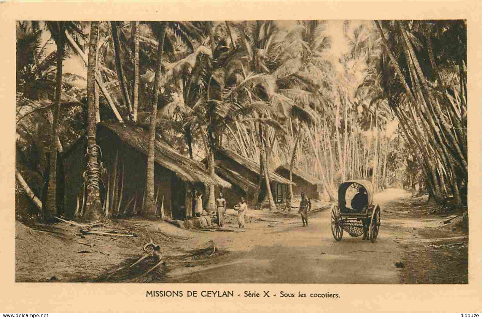 Sri Lanka - Missions De Ceylan - Série X - Sous Les Cocotiers - Animée - CPA - Voir Scans Recto-Verso - Sri Lanka (Ceylon)