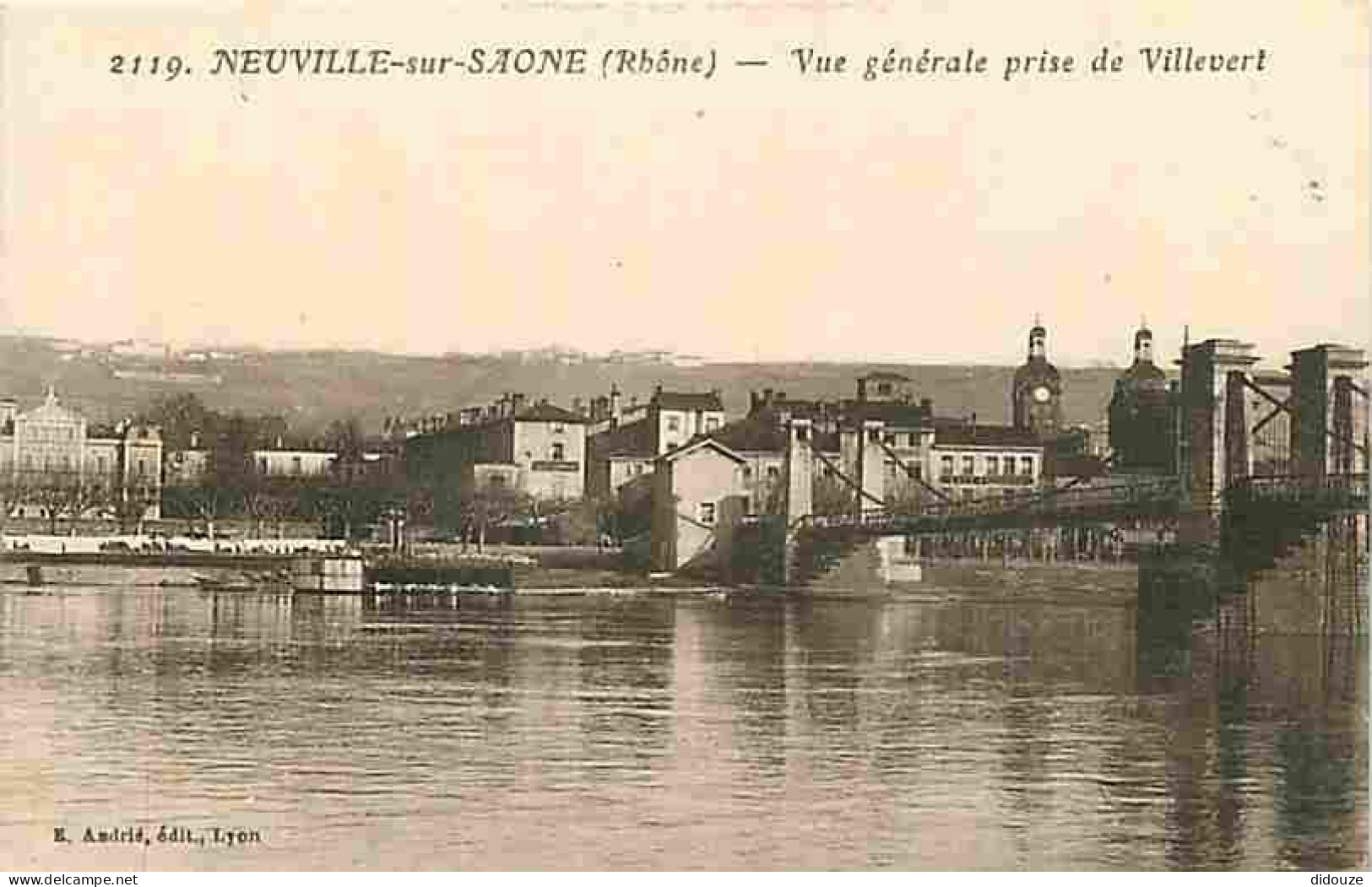 69 - Neuville Sur Saone - Vue Générale Prise De Villevert - Correspondance - CPA - Voir Scans Recto-Verso - Neuville Sur Saone