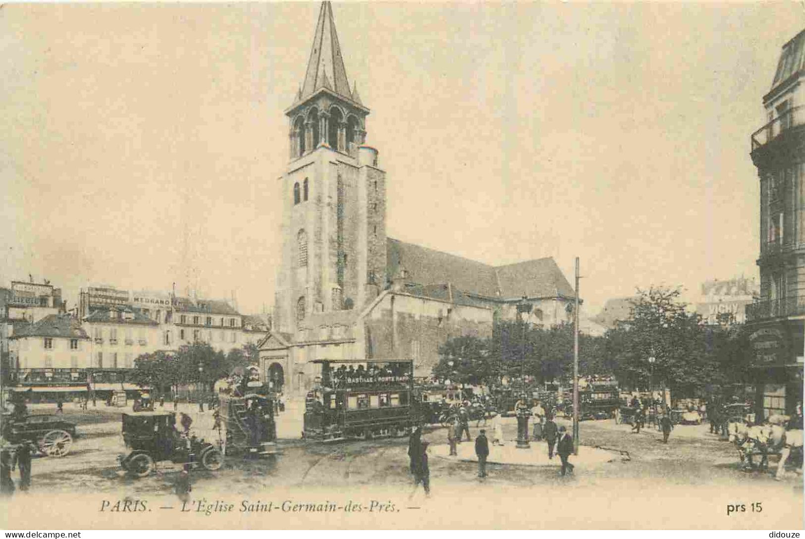 Reproduction CPA - 75 Paris - Eglise Saint Germain Des Prés - Automobiles - CPM Format CPA - Voir Scans Recto-Verso - Eglises