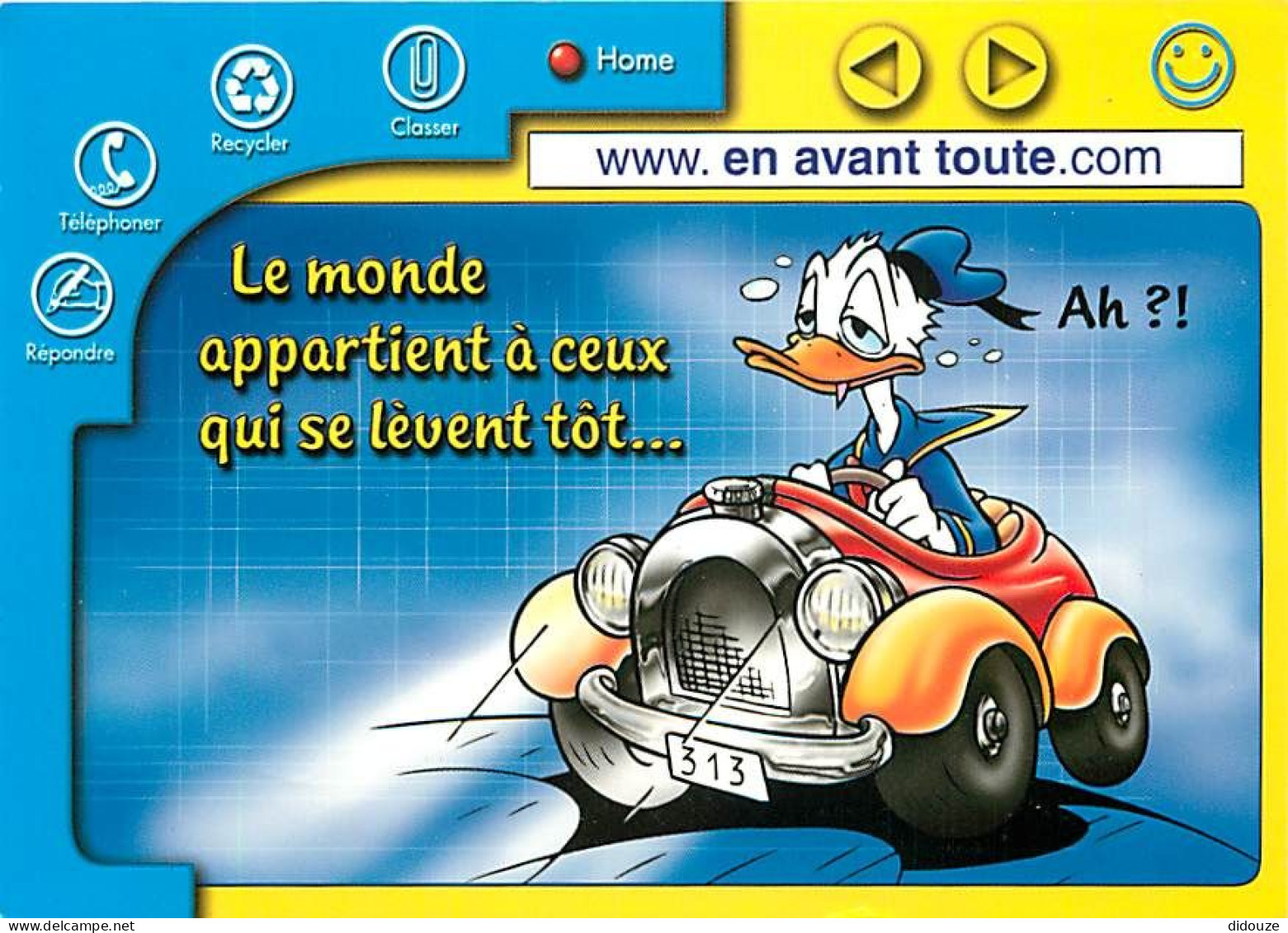 Disney - Donald - Carte à Message - CPM - Voir Scans Recto-Verso - Other & Unclassified