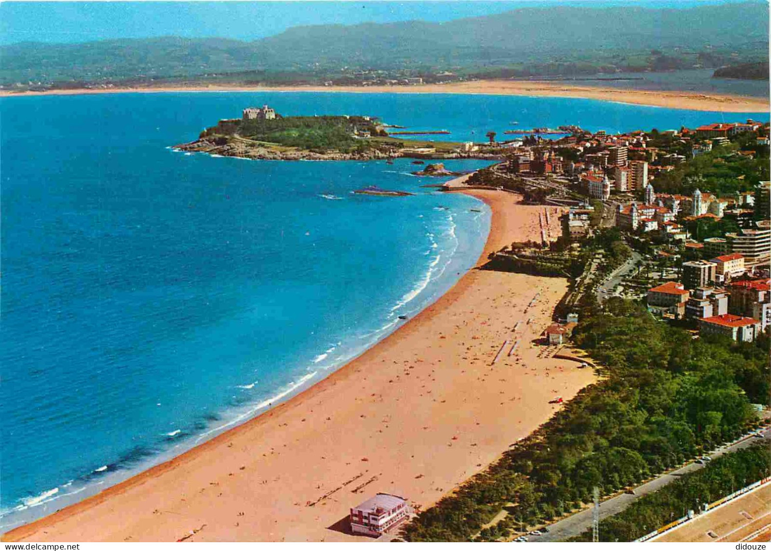 Espagne - Espana - Cantabria - Santander - Playa De La Castaneda - Al Fondo Peninsula Magdalena - Plage De La Castaneda  - Cantabrië (Santander)