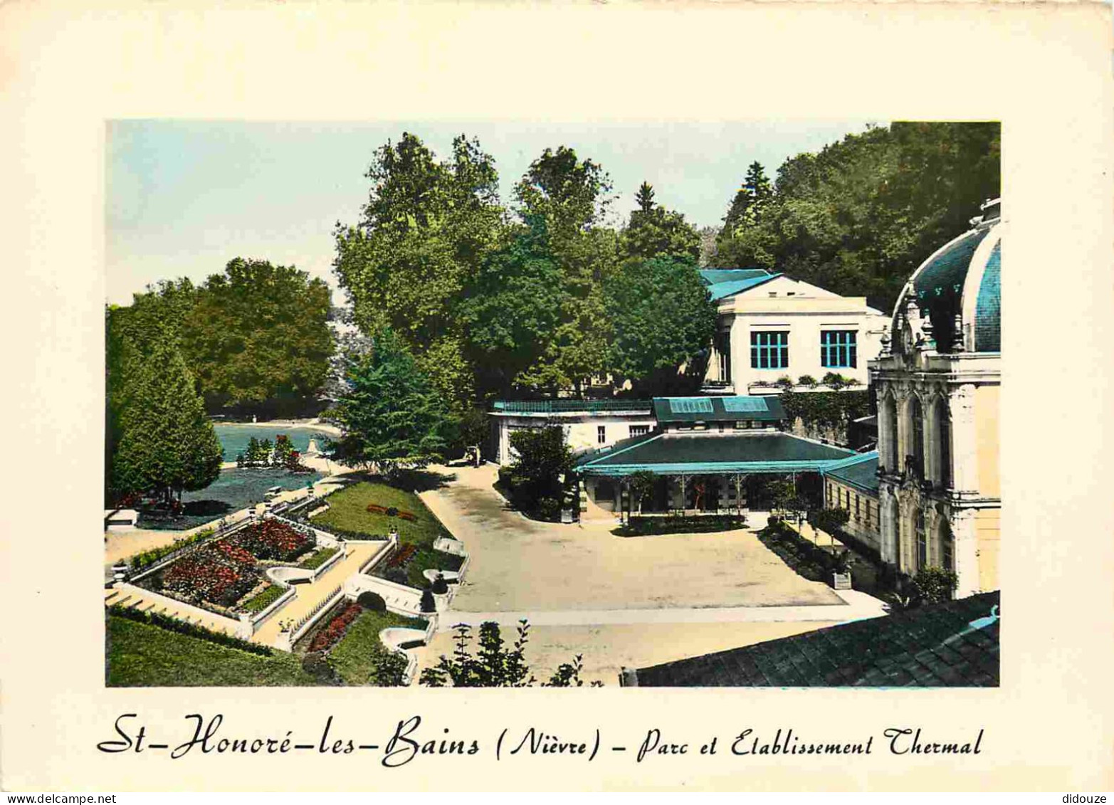 58 - Saint Honoré Les Bains - Etablissement Thermal - Le Parc - Carte Dentelée - CPSM Grand Format - Voir Scans Recto-Ve - Saint-Honoré-les-Bains