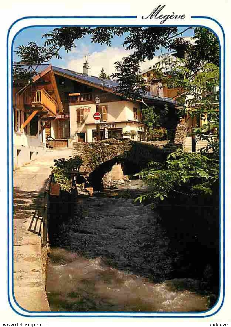 74 - Mégève - Le Vieux Pont Dans Le Centre Du Village - Flamme Postale - CPM - Voir Scans Recto-Verso - Megève